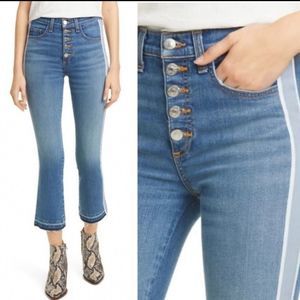 Veronica Beard Sz 24 Carolyn Baby Boot Tux Stripe